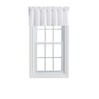 Ellis Stacey 3" Rod Pocket High Quality Fabric Solid Color Window Lined Swag Set Filler Valance 42"x13" White