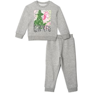 wicked Fleece Drop Shoulder Pullover Sweatshirt and Jogger Pants Outfit Set - 1 of 4