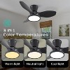 TALOYA 32 in. Indoor Black Small Ceiling Fan with Light and Remote and Quiet Reversible DC Motor, 3 CCT Light Kit - 3 of 4