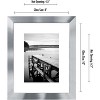 Americanflat 8x10 Picture Frame in Silver - Displays 5x7 With Mat and 8x10 Without Mat - Composite Wood with Polished Glass - 2 of 4