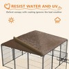 Kumasinova 83"/56"/50" Dog Kennel Outdoor with Covered Roof,83.Large Dog Playpen with Rotating Bowl,Garden Dog Play Pen for Small Dogs,Ducks,Rabbits - 3 of 4
