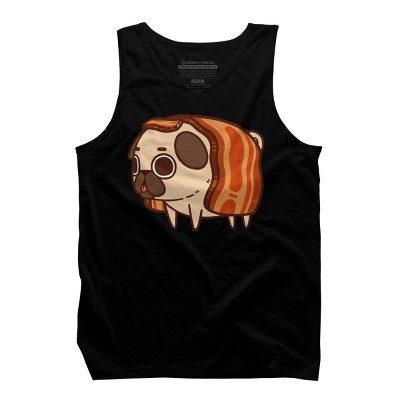 Men's Design By Humans Puglie Bacon Strip By Puglie Tank Top