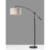 Adler Arc Floor Lamp Black - Adesso: Contemporary Standing Lamp with Adjustable Height, ETL Listed - 2 of 4