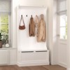 Entryway Hall Tree With Shoe Bench, Coat Rack with Flip Top Storage Bench & 5 Hooks, Coat Rack Storage Shelf for Small Spaces Living Room Hallway - 2 of 4