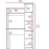 Vynxaria Writing Desk with Hutch, Light Oak Finish, Two Shelves, Five Cubbies - 4 of 4