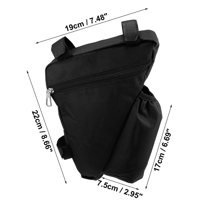 Unique Bargains Bicycle Triangle Frame Storage Bag with Bottle Holder 1 Pc, 3 of 7