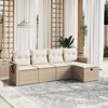 vidaXL Garden Sofa Set Beige Poly Rattan Large Modular Garden Sofa Set - 2 of 4