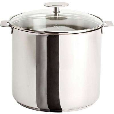 Cristel Multiply Stainless Steel 7.5 Quart Stockpot with Glass Lid