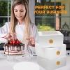 12-Pack 10 inch Cake Box with Boards and Stickers, White Cake Boxes with Window - 4 of 4