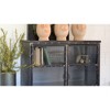 Short Iron and Glass Apothecary Cabinet – 39.5" Tall Storage by Kalalou - 2 of 3