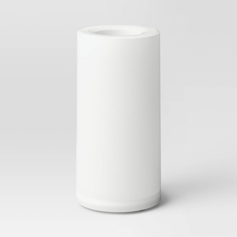 AA Plastic LED Flameless Pillar Candle with Timer White - Threshold™, 1 of 5