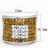 Slickblue Women’s Wide Band Ring in Golden Rhodium, use Topaz Crystal Accents, Bold Statement Style, Sizes 5 to 9 - 2 of 4