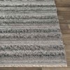 Mark & Day Padiham 2'x3' Rectangle Woven Indoor Area Rugs Medium Gray: Handwoven Stripe Viscose Wool, Stain-Resistant - 3 of 4