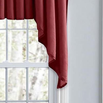 Merlot Solid Color Rod Pocket Swag Valance 42" x 13"