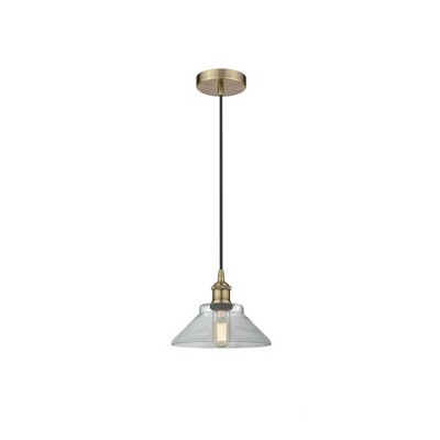 Orwell - 1 Light Cord Hung Mini Pendant In Industrial Style-7.75 Inches Tall and 8.38 Inches Wide