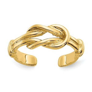 Black Bow Jewelry Love Knot Toe Ring in 14 Karat Gold - 1 of 4