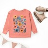 The Juniper Shop Watercolor Daisy Garden Youth Sweatshirt - M - Mauve - 3 of 4
