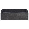 vidaXL Sink Black 15.7 in.x15.7 in.x3.9 in. Marble - 3 of 4