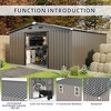 10x12 FT Outdoor Storage Shed with Sliding Doors Two Windows, Open Outdoor Shed for Wood Storage - 3 of 4