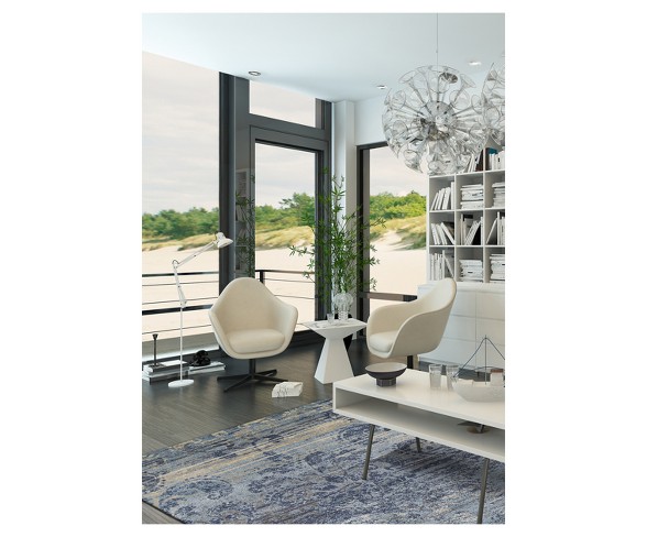 5'3"X7'7" Denim Blue Abstract Woven Area Rug - Addison Rugs