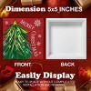 Christmas Signs, Merry Christmas Wooden Sign Decor, Christmas Tree Wooden Block Sign, Indoor Christmas Decor for Table Shelf 5 x 5 Inch - 3 of 4
