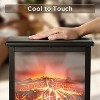 17" 3-Sided Infrared Electric Fireplace Heater, 1500W Portable Freestanding Stove with Overheat Protection - 2 of 4