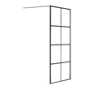 NicBex 35"W x 72"H Shower Door Frameless Glass Shower Screen 1/4"(6mm) Tempered Glass with Grab Bars, Chrome - 4 of 4