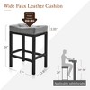 Saddle Bar Stools Set of 2 with Modern Metal Legs, for Home Kitchen - 2 of 4