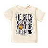 SmileyWorld He Sees You When You're Sleeping - Toddler Short Sleeve Graphic T-Shirt - 2 of 4
