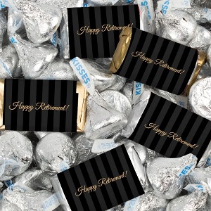 116 Pcs Retirement Party Candy Favors Hershey's Miniatures & Kisses by Just Candy (1.5 lbs) - Stripes - 1 of 2