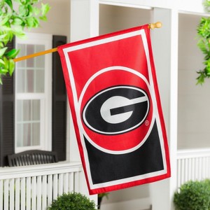 Evergreen Flag, DS New Burlap, Reg, University of Georgia - 1 of 4