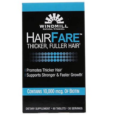 Windmill Hair Fare Vitamin Supplement Caplets for Hair - 60 Tablets