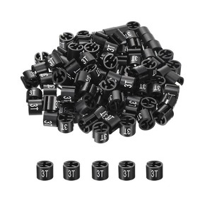 Unique Bargains Plastic Round Color Coding Hanger Garment Hanger Markers Tag 100 Pcs - 1 of 3