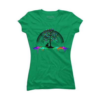 Junior's Design By Humans Melting Colors Parasite By Tobiasfonseca T-Shirt