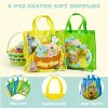 Joyfy Easter Bunny Gift Bags Large Goodie Reusable Tote Treat Bags with Handles for Easter Egg Hunt, Easter Party Favors Supplies 6 Pcs - 4 of 4