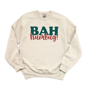 Simply Sage Market Women's Graphic Sweatshirt Bah Humbug Red And Green - 1 of 2