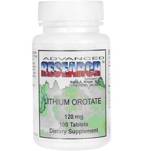 Advanced Research/Nutrient Carriers Lithium Orotate 120 mg 100 Tablets. - 1 of 2