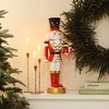 LuxenHome Lighted Red Nutcracker Soldier with Presents, Battery Operated Holiday Decoration - 4 of 4