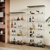 ROOMTEC Glass Display Cabinet, Double Doors, Floor Standing Display Cage, for Living Room Bedroom Office,  Black - 3 of 4