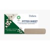 Delara GOTS Certified 100% Organic Cotton Fitted Sheet, 400TC, Long Staple, Soft, Silky, Moisture-Wicking & Breathable Sheet - 3 of 4