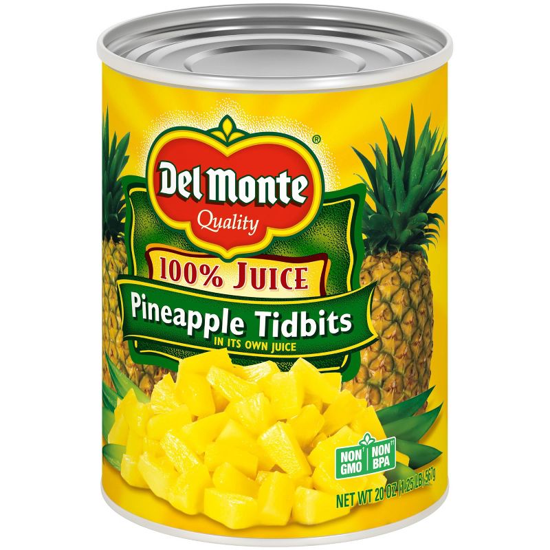 Del Monte Pineapple Tidbits in 100% Juice 20oz, 4 of 5