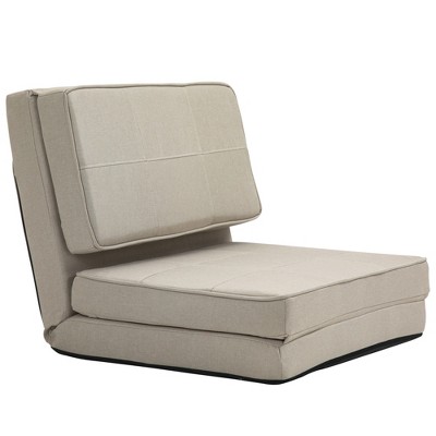 Homcom Convertible Flip Chair Folding Upholstered Floor Sofa