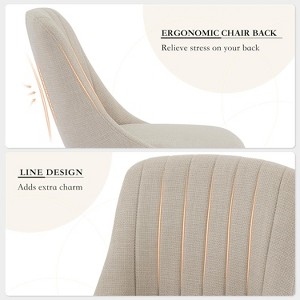 Coucheta Modern Dining Chairs Set of 4 - Upholstered Fabric Kitchen Chairs with Oak Legs,  Oversized Comfort - 1 of 4