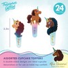 Treasures Gifted Afro Unicorn Cupcake Toppers (24) & Cupcake Wrappers (24) - Afro Unicorn Birthday Party Decorations - 2 of 4