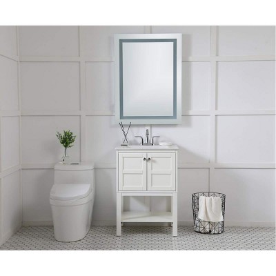 Helios 27in x 36in LED Vanity Mirror with Touch Sensor and Multicolor Temperature