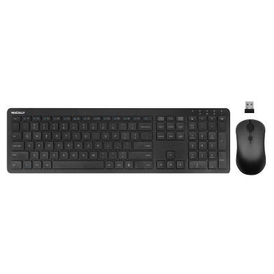 Macally RF Wireless 110 Key Rechargeable Keyboard + Mouse Combo