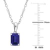 EVERLY JEWELRY | Sterling Silver Pendant with Gemstone and Created Gemstone – Multiple Stone Options - 3 of 4
