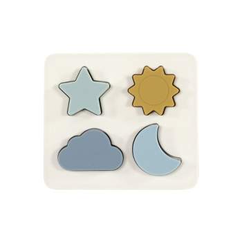 Hudson Baby Silicone Puzzle Board, Sun Moon, One Size