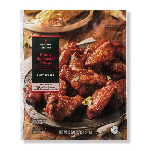 Honey Barbecue Seasoned Frozen Chicken Wings 28oz Archer Farms