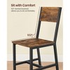 VASAGLE Dining Chair Set of 2, Rustic Wood Chairs with Metal Steel Frame, Easy to Assemble, Comfortable Seat, Modern Farmhouse Chair - 4 of 4